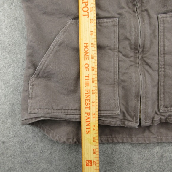 Carhartt Sherpa Lined Mock Neck Canvas Work Vest Gray Womens Size L 12/14 - Picture 5 of 9